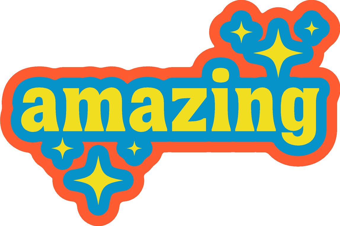 1970 pastel AMAZING Sign PVC photo prop