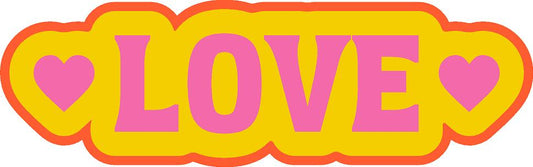 1970 pastel LOVE  Sign PVC photo prop