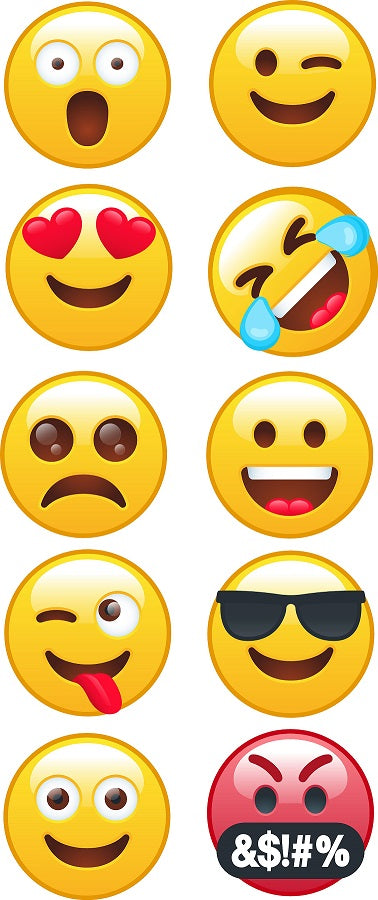 Emoji Faces PVC photo prop BUNDLE #1