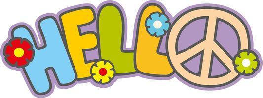 Groovy Hello PVC photo prop