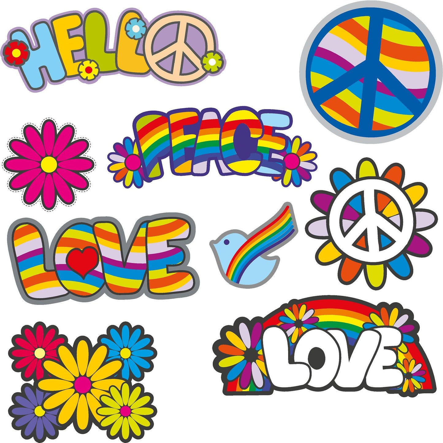 Love Peace PVC photo prop BUNDLE #2