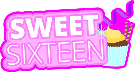 Sweet Sixteen Birthday Sign PVC photo prop Version 2