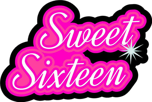 Sweet Sixteen Birthday Sign PVC photo prop Version 4