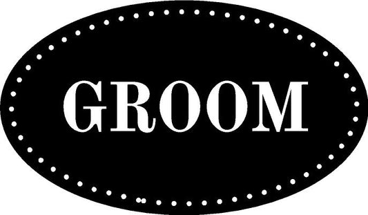Groom oval wedding sign  Sign PVC photo prop
