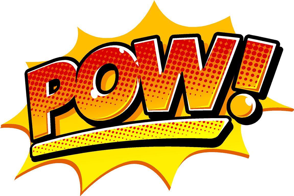 POW Comic book speech bubble  Sign PVC photo prop