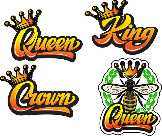 King, Queen, Crown and Queen Bee PVC photo prop BUNDLE